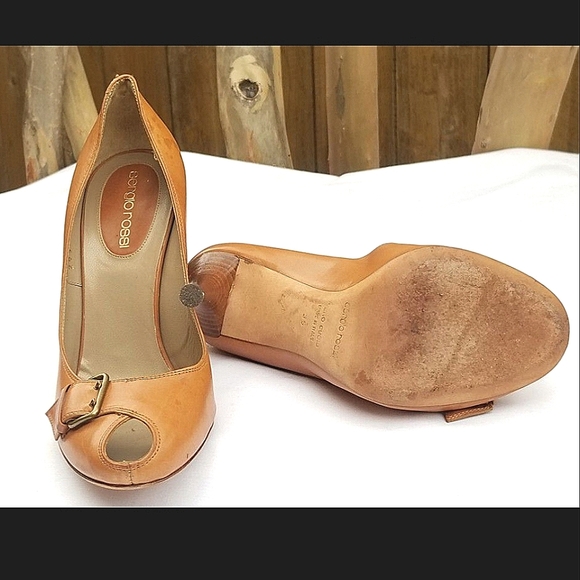 Sergio Rossi peep toe pumps heels *Size 35